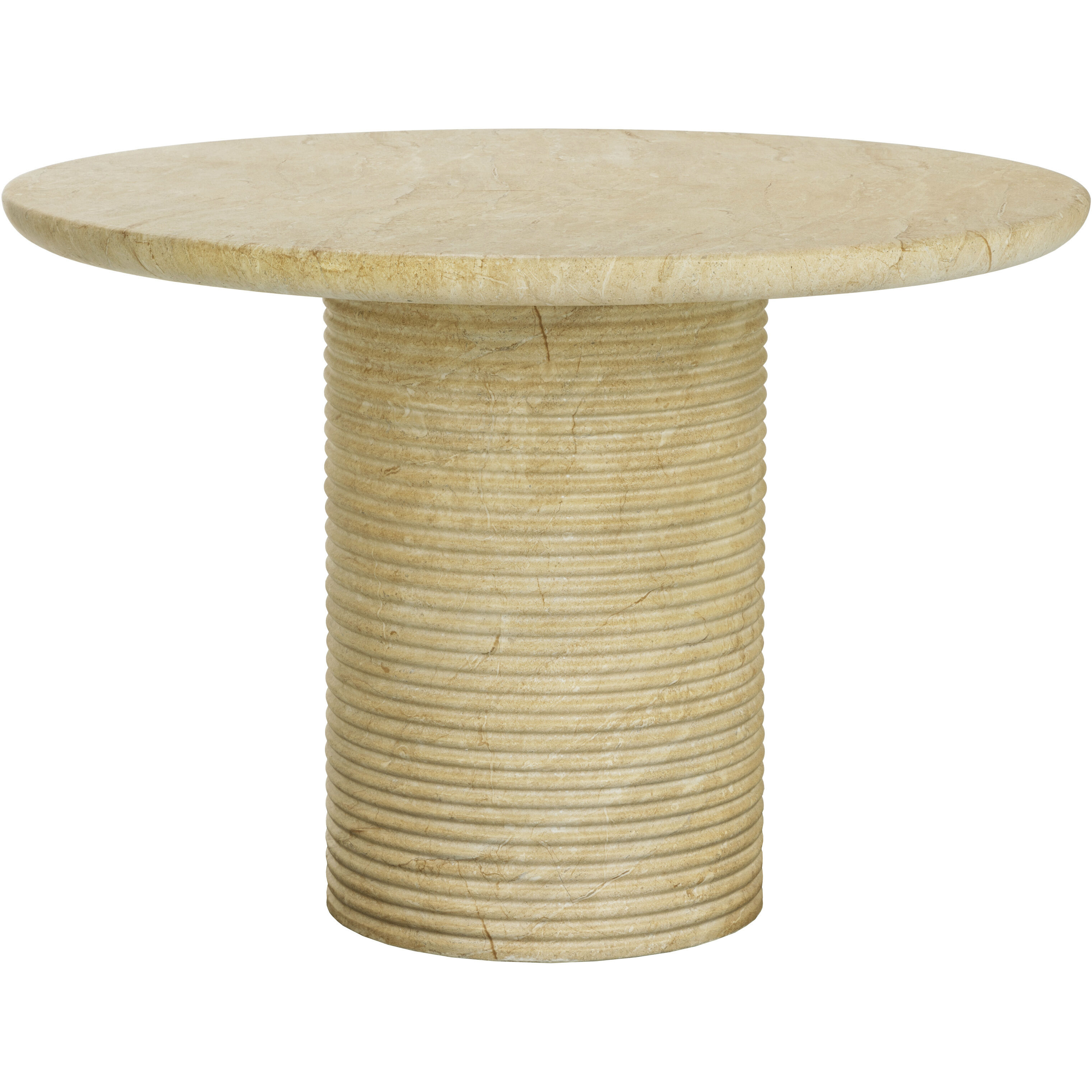 Riva 43 X 30 inch Travertine Look / Natural Outdoor Dining Table